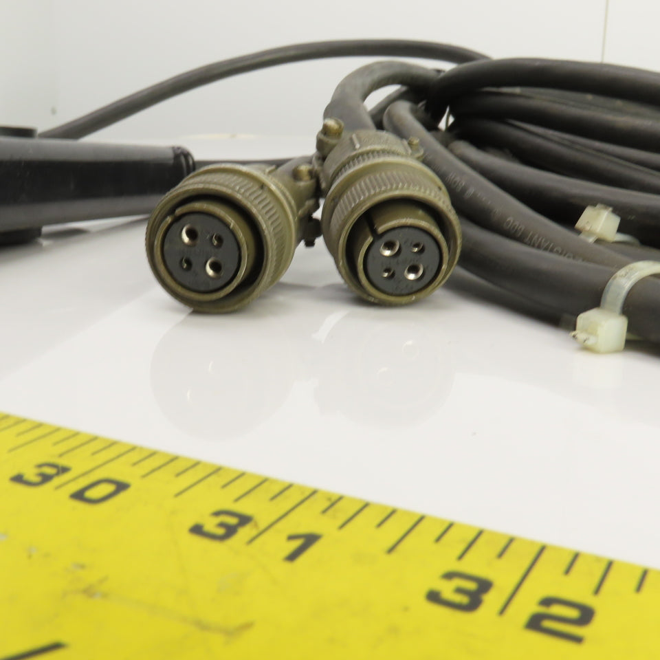 16 Awg 4 Conductor Test Cable With Alligator Clamp & Bendix 4 Pin Connector 30'L
