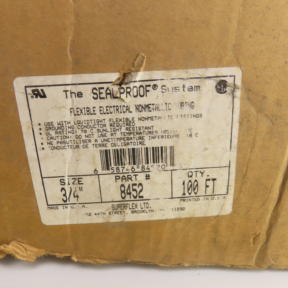 Sealproof 8452 3/4" Flexible Non-Metallic Electrical Tubing 55' OAL