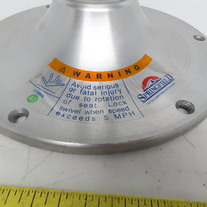 Springfield Brushed Aluminum Boat Seat Pedestal Base 6-1/2" x2-1/4"x 10" OD