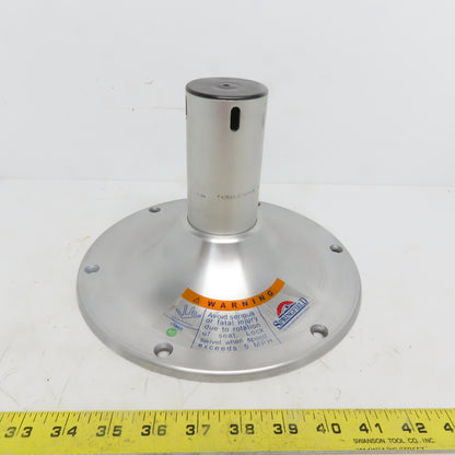 Springfield Brushed Aluminum Boat Seat Pedestal Base 6-1/2" x2-1/4"x 10" OD