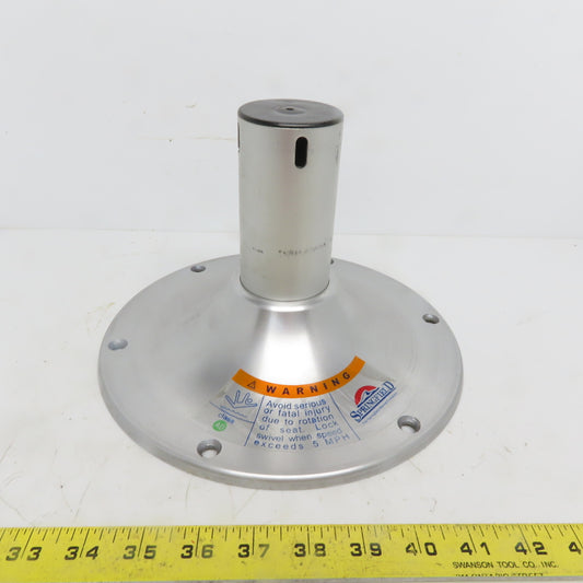 Springfield Brushed Aluminum Boat Seat Pedestal Base 6-1/2" x2-1/4"x 10" OD