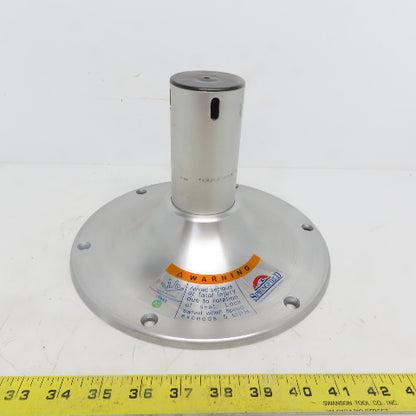 Springfield Brushed Aluminum Boat Seat Pedestal Base 6-1/2" x2-1/4"x 10" OD