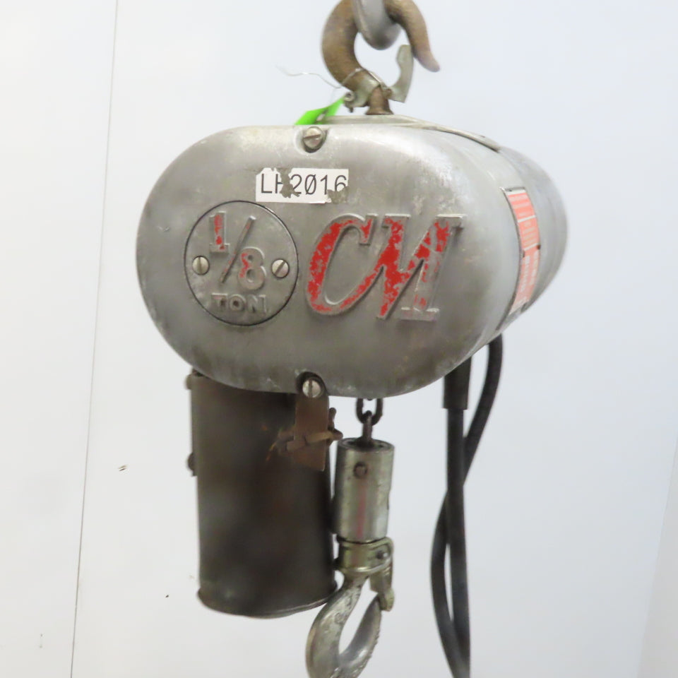 CM Lodestar Model A 1/8 Ton Electric Chain Hoist 15' Lift 32FPM 115V 1Ph