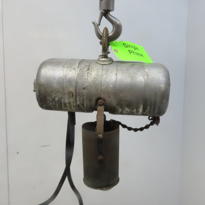 CM Lodestar Model A 1/8 Ton Electric Chain Hoist 15' Lift 32FPM 115V 1Ph