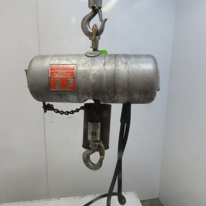 CM Lodestar Model A 1/8 Ton Electric Chain Hoist 15' Lift 32FPM 115V 1Ph