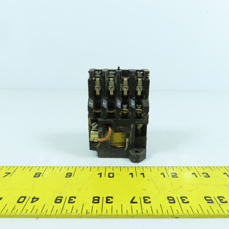 Klockner Moeller DIL 00L-44-NA 20A Contactor 1/2-1HP 300VAC 115V Coil