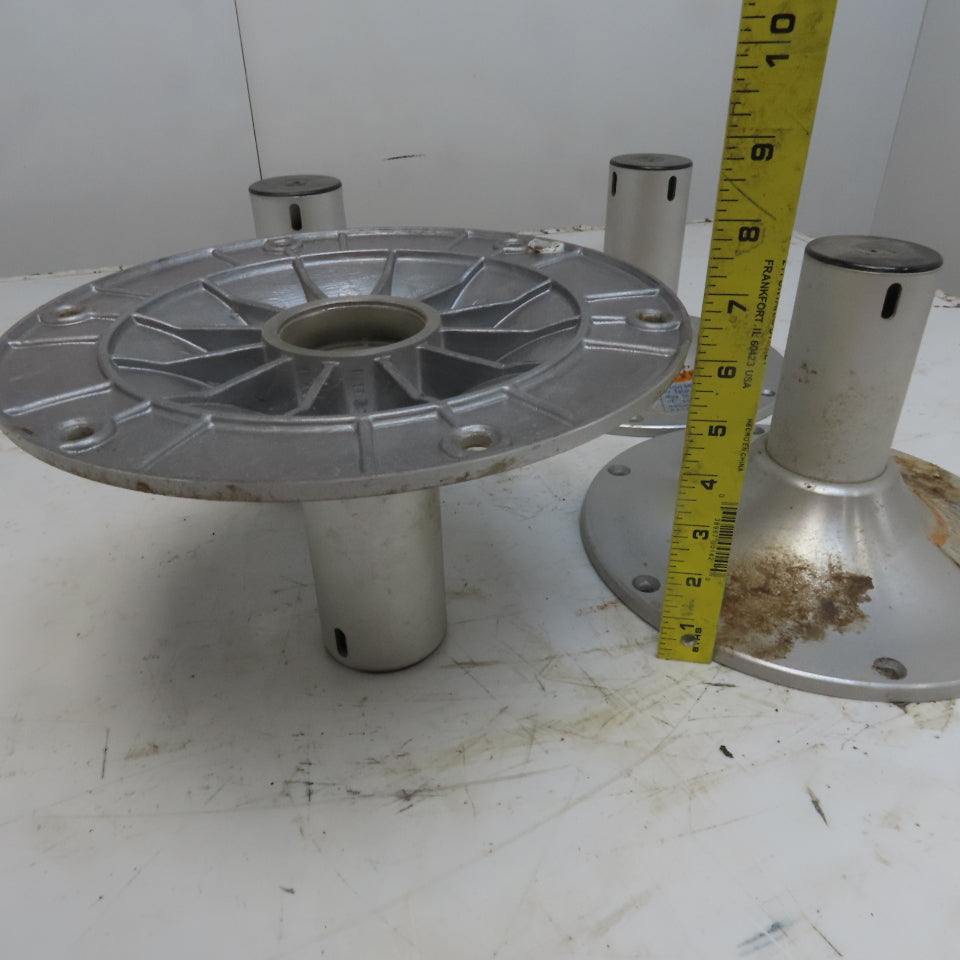 Springfield Brushed Aluminum Boat Seat Pedestal Base 6-1/2"x2-1/4x10" OD Lot /4