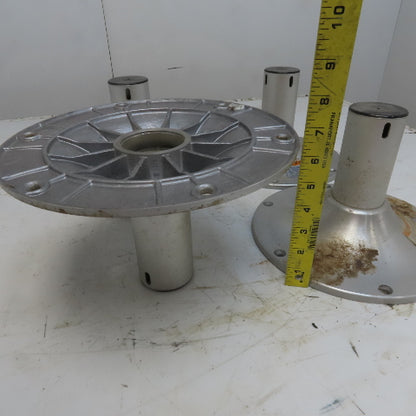 Springfield Brushed Aluminum Boat Seat Pedestal Base 6-1/2"x2-1/4x10" OD Lot /4