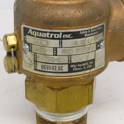 Aquatrol Inc. 570EEMK Safety Relief Valve 1"X 1" 200Psi 814 SCFM