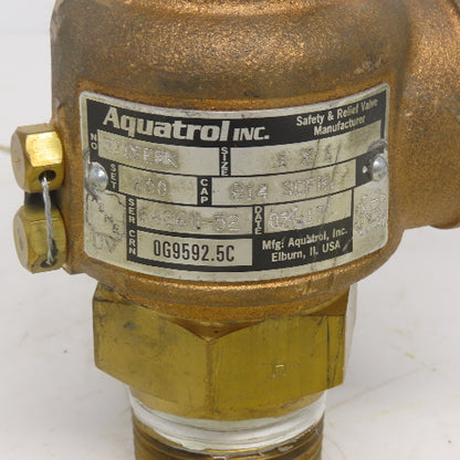 Aquatrol Inc. 570EEMK Safety Relief Valve 1"X 1" 200Psi 814 SCFM