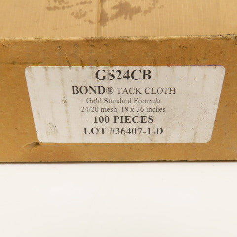 Bond GS24CB Tack Cloth 18" x 36" 24/20 Mesh Tack Cloth Lot Of 50