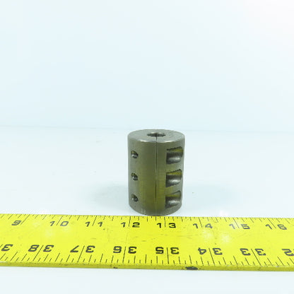 Steel Setscrew Shaft Coupling 15mm x 15mm x 60mm OAL (No Screws)