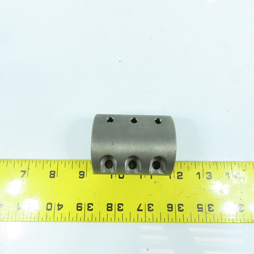 Steel Setscrew Shaft Coupling 15mm x 15mm x 60mm OAL (No Screws)