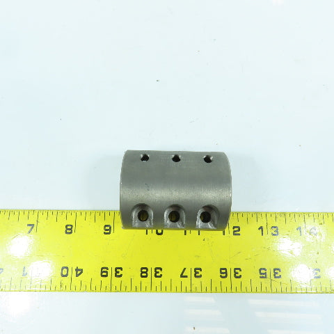 Steel Setscrew Shaft Coupling 15mm x 15mm x 60mm OAL (No Screws)