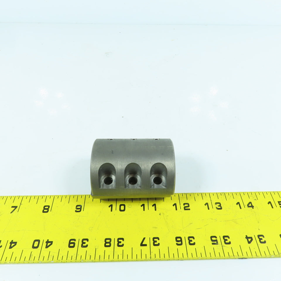 Steel Setscrew Shaft Coupling 15mm x 15mm x 60mm OAL (No Screws)