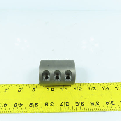 Steel Setscrew Shaft Coupling 15mm x 15mm x 60mm OAL (No Screws)