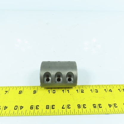 Steel Setscrew Shaft Coupling 15mm x 15mm x 60mm OAL (No Screws)