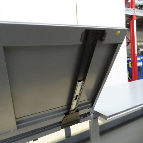 Office Cubicle Wall Mount 2 Door Overhead Storage Cabinet 72" x 16" x 16"