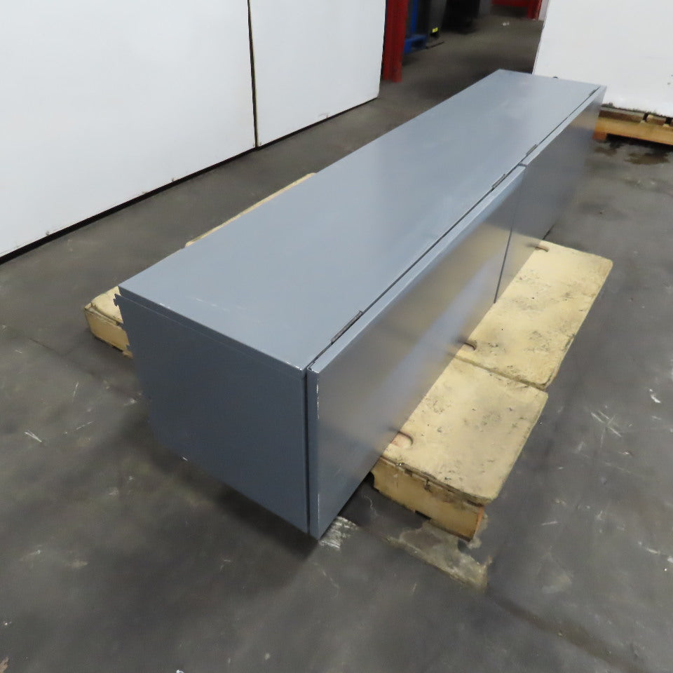 Office Cubicle Wall Mount 2 Door Overhead Storage Cabinet 72" x 16" x 16"