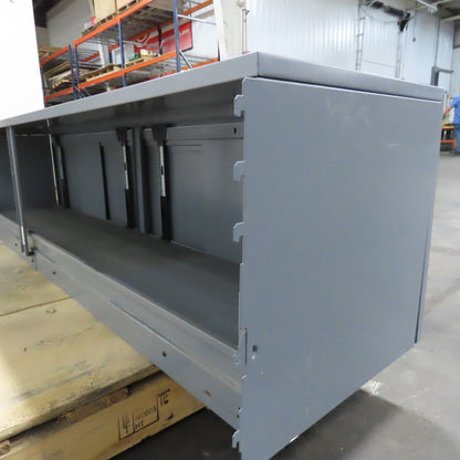 Office Cubicle Wall Mount 2 Door Overhead Storage Cabinet 72" x 16" x 16"