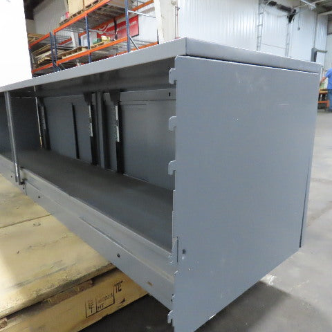 Office Cubicle Wall Mount 2 Door Overhead Storage Cabinet 72" x 16" x 16"