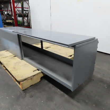 Office Cubicle Wall Mount 2 Door Overhead Storage Cabinet 72" x 16" x 16"