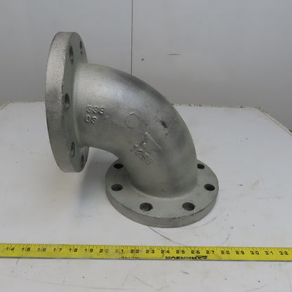 Anvil 90° Elbow Cast Iron 5" Flanged Class 125 W/Liner