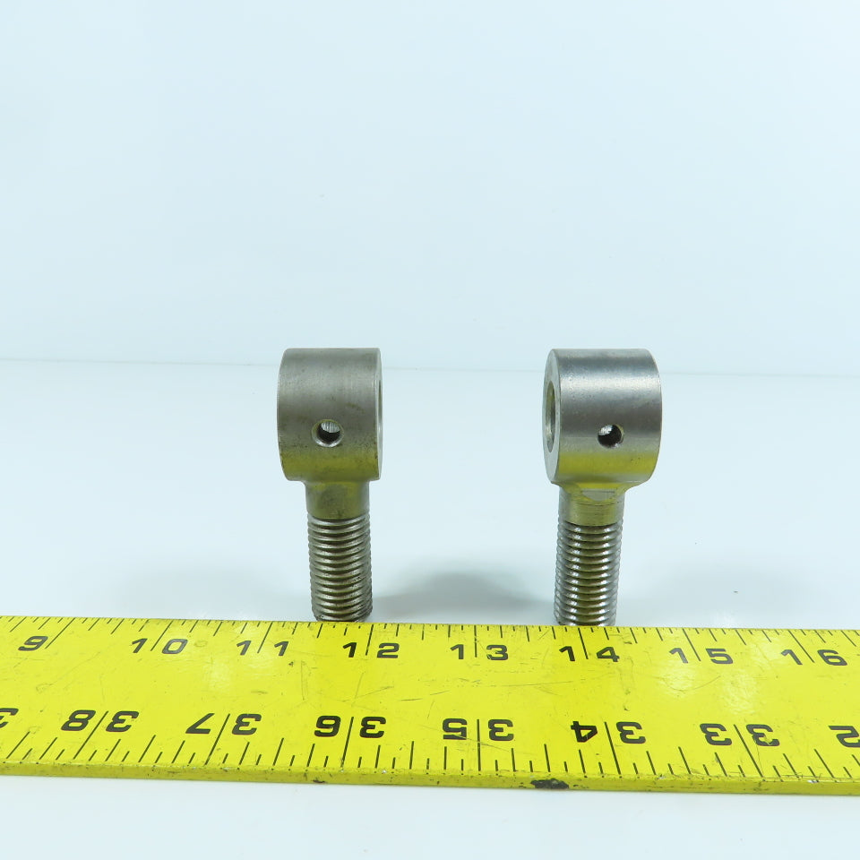 ES20079W 16mm-2.00 Locking Eye Bolt M6-1.0 Set Screw 15mm ID 71mm OAL Lot Of 2