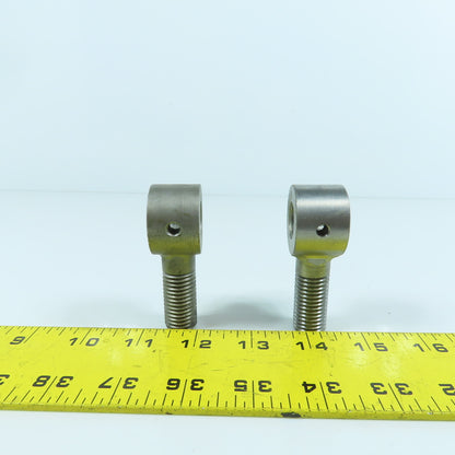 ES20079W 16mm-2.00 Locking Eye Bolt M6-1.0 Set Screw 15mm ID 71mm OAL Lot Of 2