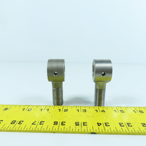 ES20079W 16mm-2.00 Locking Eye Bolt M6-1.0 Set Screw 15mm ID 71mm OAL Lot Of 2