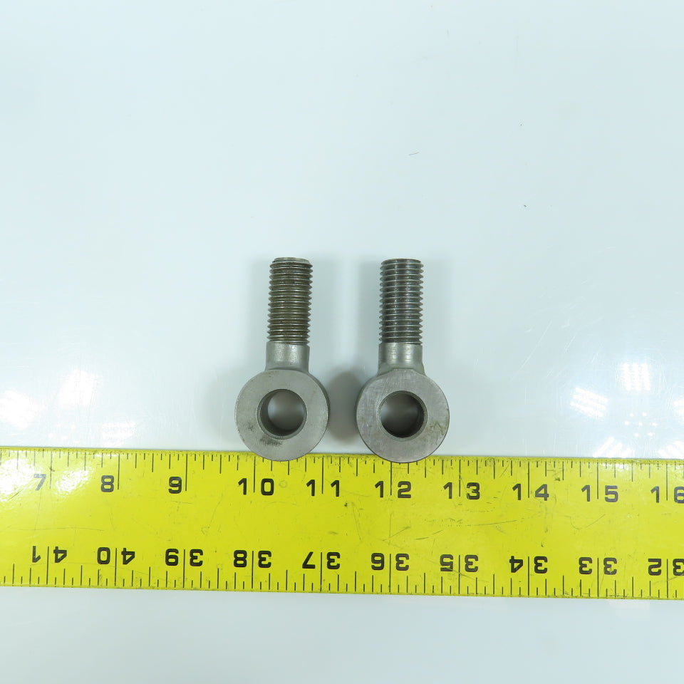 ES20079W 16mm-2.00 Locking Eye Bolt M6-1.0 Set Screw 15mm ID 71mm OAL Lot Of 2