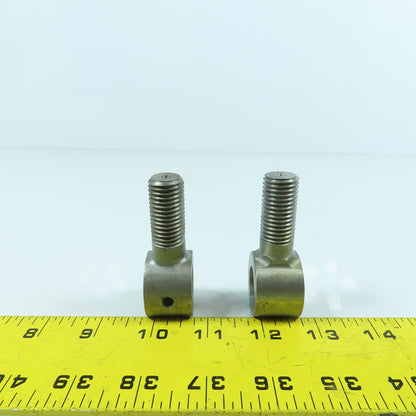 ES20079W 16mm-2.00 Locking Eye Bolt M6-1.0 Set Screw 15mm ID 71mm OAL Lot Of 2