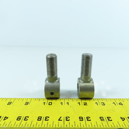 ES20079W 16mm-2.00 Locking Eye Bolt M6-1.0 Set Screw 15mm ID 71mm OAL Lot Of 2