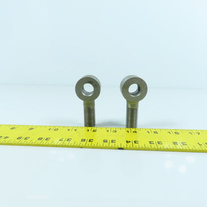 ES20079W 16mm-2.00 Locking Eye Bolt M6-1.0 Set Screw 15mm ID 71mm OAL Lot Of 2