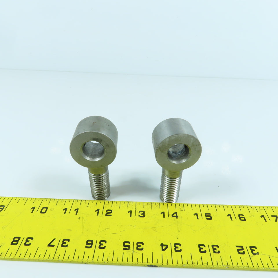 ES20079W 16mm-2.00 Locking Eye Bolt M6-1.0 Set Screw 15mm ID 71mm OAL Lot Of 2