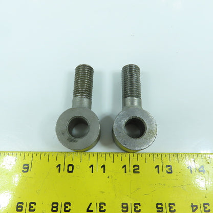 ES20079W 16mm-2.00 Locking Eye Bolt M6-1.0 Set Screw 15mm ID 71mm OAL Lot Of 2
