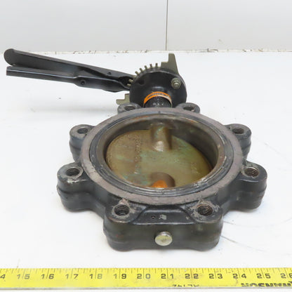 Milwaukee ML223E AS 6" Butterfly Valve Lug Style Ductile Iron W/ Handle