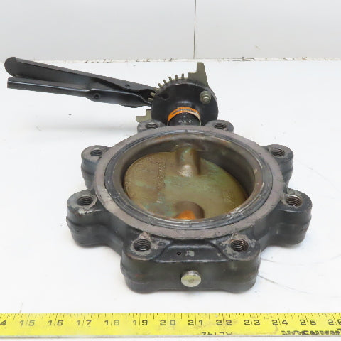 Milwaukee ML223E AS 6" Butterfly Valve Lug Style Ductile Iron W/ Handle