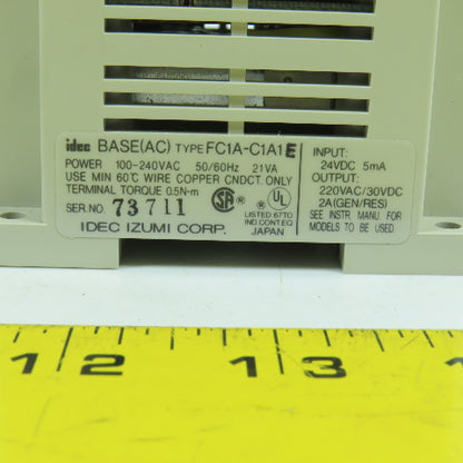 Idec FC1A-C1A1E Micro-1 Base Controller PLC 100-240VAC 50/60HZ