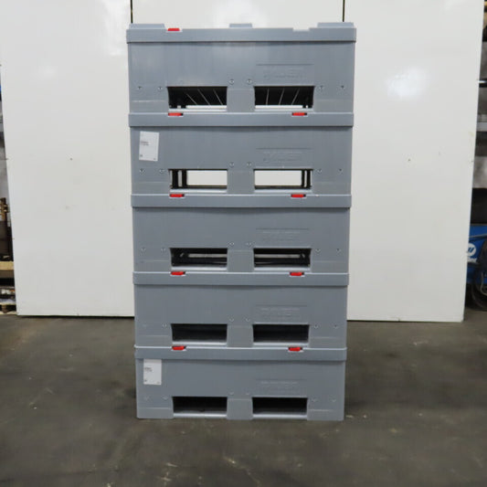 Auer IBC 500 32" x 48" x 27-1/2" Tall Foldable IBC Tote Box Lot Of 5