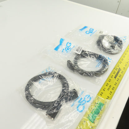 C2G 52032 15FT DB9 Male x Female Null Modem Cable Black Lot Of 3