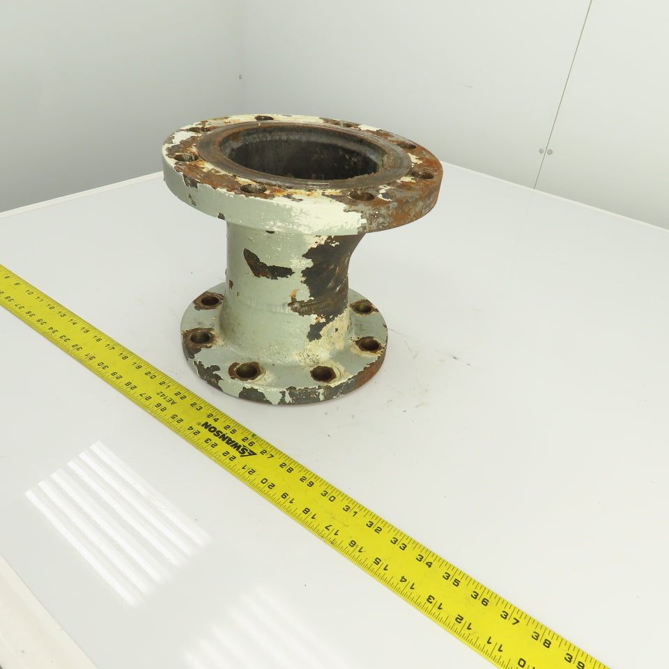 5" x 6-3/4" Flanged Cast Iron Offset Eccentric Pipe Reducer Coupling