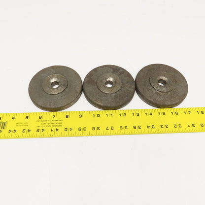 4-1/2" x 9/16" Thick Cast Iron Round Machine Target Lot Of 3