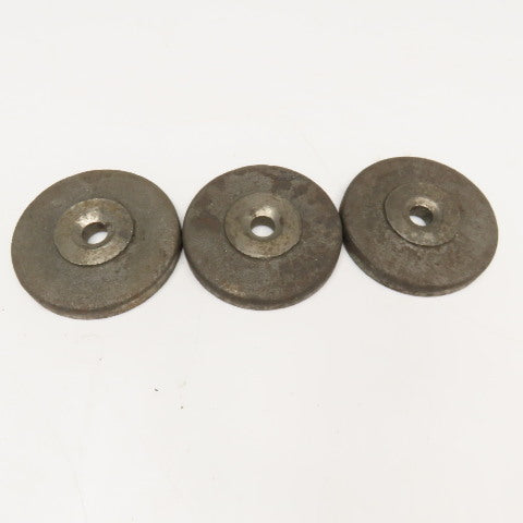 4-1/2" x 9/16" Thick Cast Iron Round Machine Target Lot Of 3