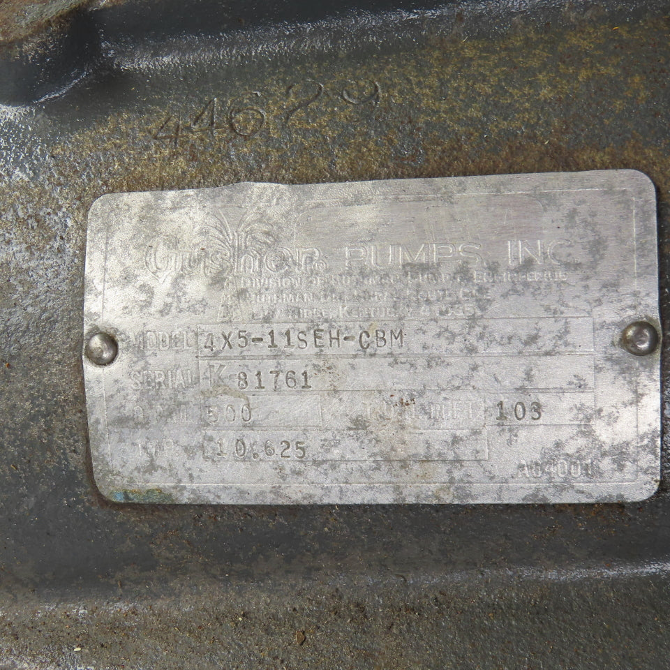 Gusher 4X5-11SEH-CBM Horizontal Centrifugal Pump 500GPM 10-5/8" Impellor