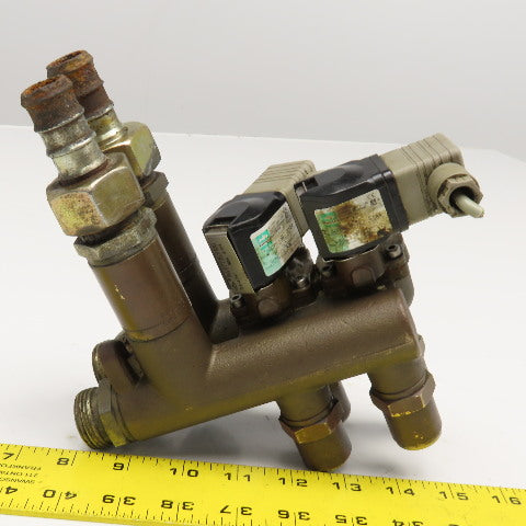 Buschjost 6 Port Double Solenoid Mixing Flow Center Valve G3/4" 24VDC