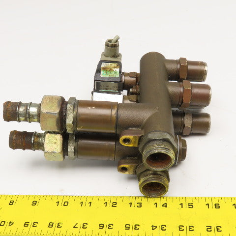 Buschjost 6 Port Double Solenoid Mixing Flow Center Valve G3/4" 24VDC