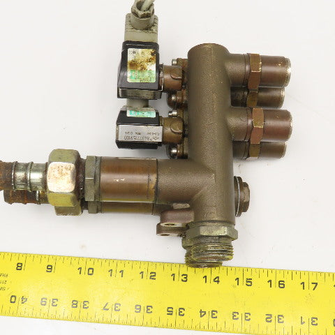 Buschjost 6 Port Double Solenoid Mixing Flow Center Valve G3/4" 24VDC