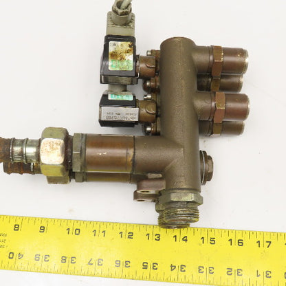 Buschjost 6 Port Double Solenoid Mixing Flow Center Valve G3/4" 24VDC