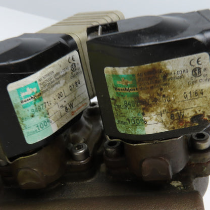 Buschjost 6 Port Double Solenoid Mixing Flow Center Valve G3/4" 24VDC